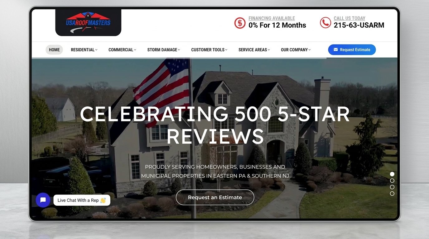 USA Roof Masters website